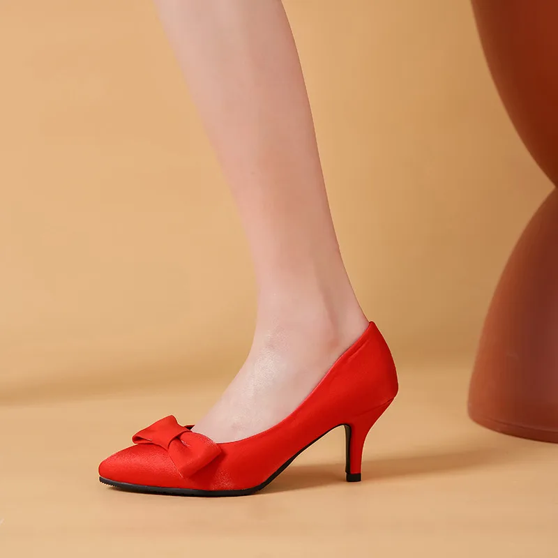 YMECHIC 2020 сезон: весна–лето без шнуровки туфли лодочки красные черные тонкие