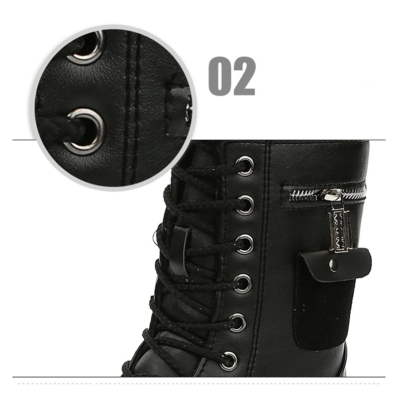 Классические хорошие мужские ботинки Aleafalling на шнуровке до середины икры мужская