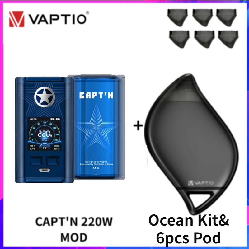 Оригинальный VAPTIO океана звезды комплект с 550 мАч встроенный Батарея 1 5 мл 9W 1.2ohm VAPE