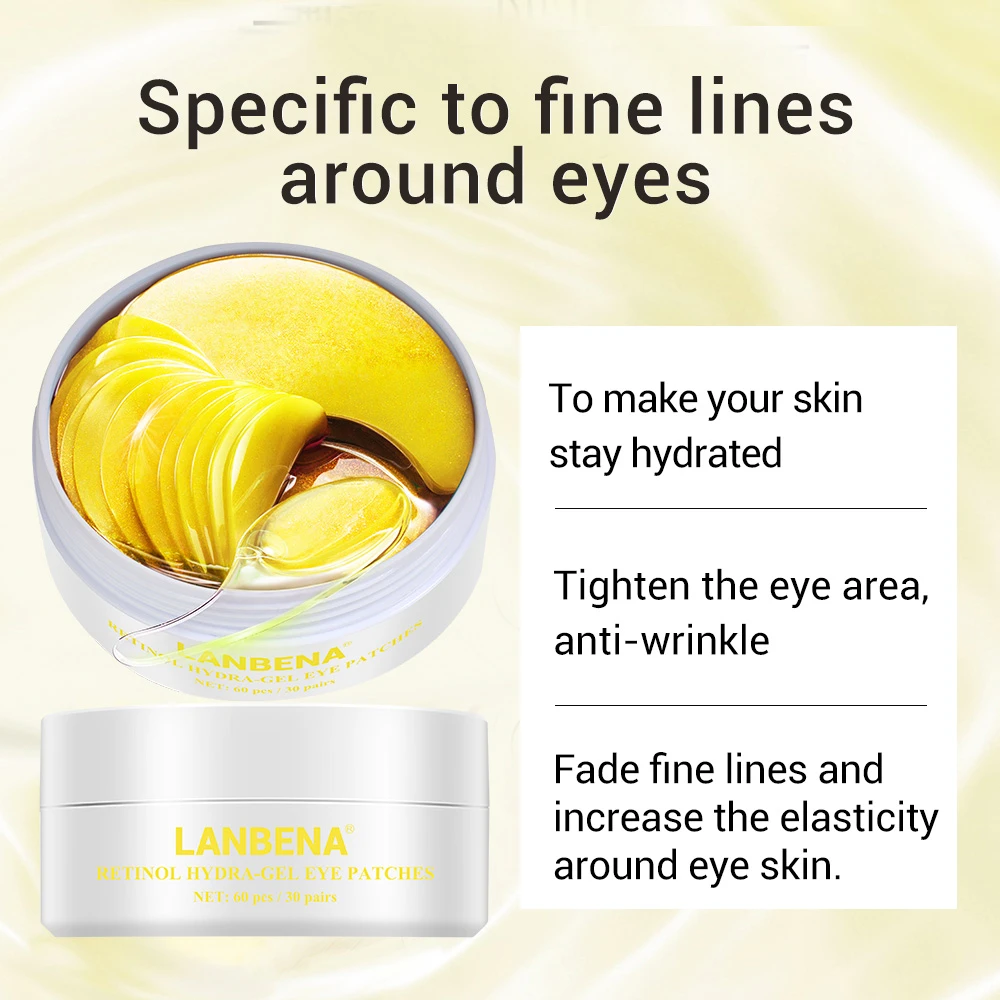 60 шт. коллагеновая маска для лица LANBENA Retinol Антивозрастная увлажняющая уход за