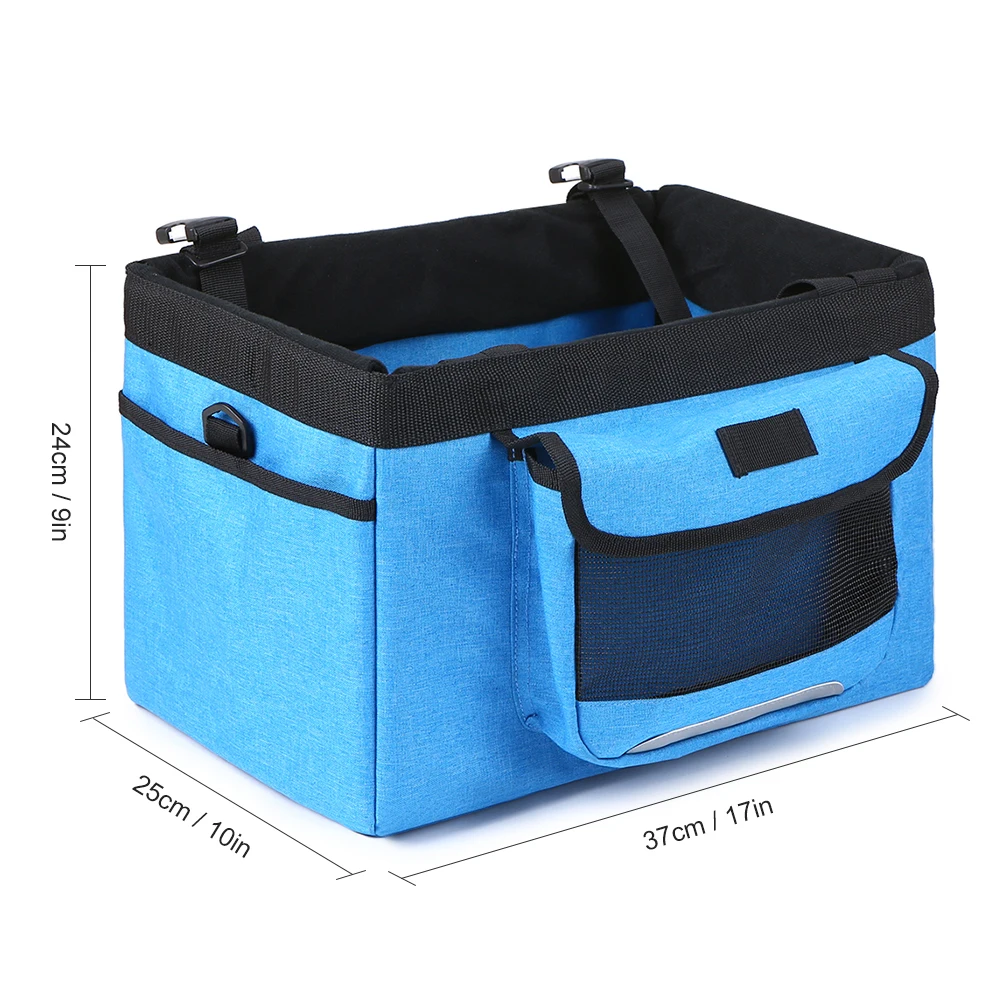 

New 10kg Load Pet Cat Dog Carrier Foldable Oxford Fabric Bike Basket Bicycle Handlebar Front Bag Box Bycicle Accessories For Dog