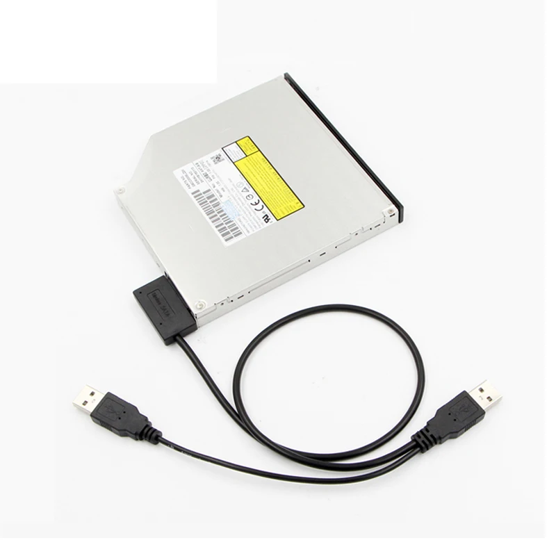 Тонкий кабель SATA USB2.0 для 6 + 7 13pin с внешним источником питания ноутбука CD-ROM DVD-ROM |