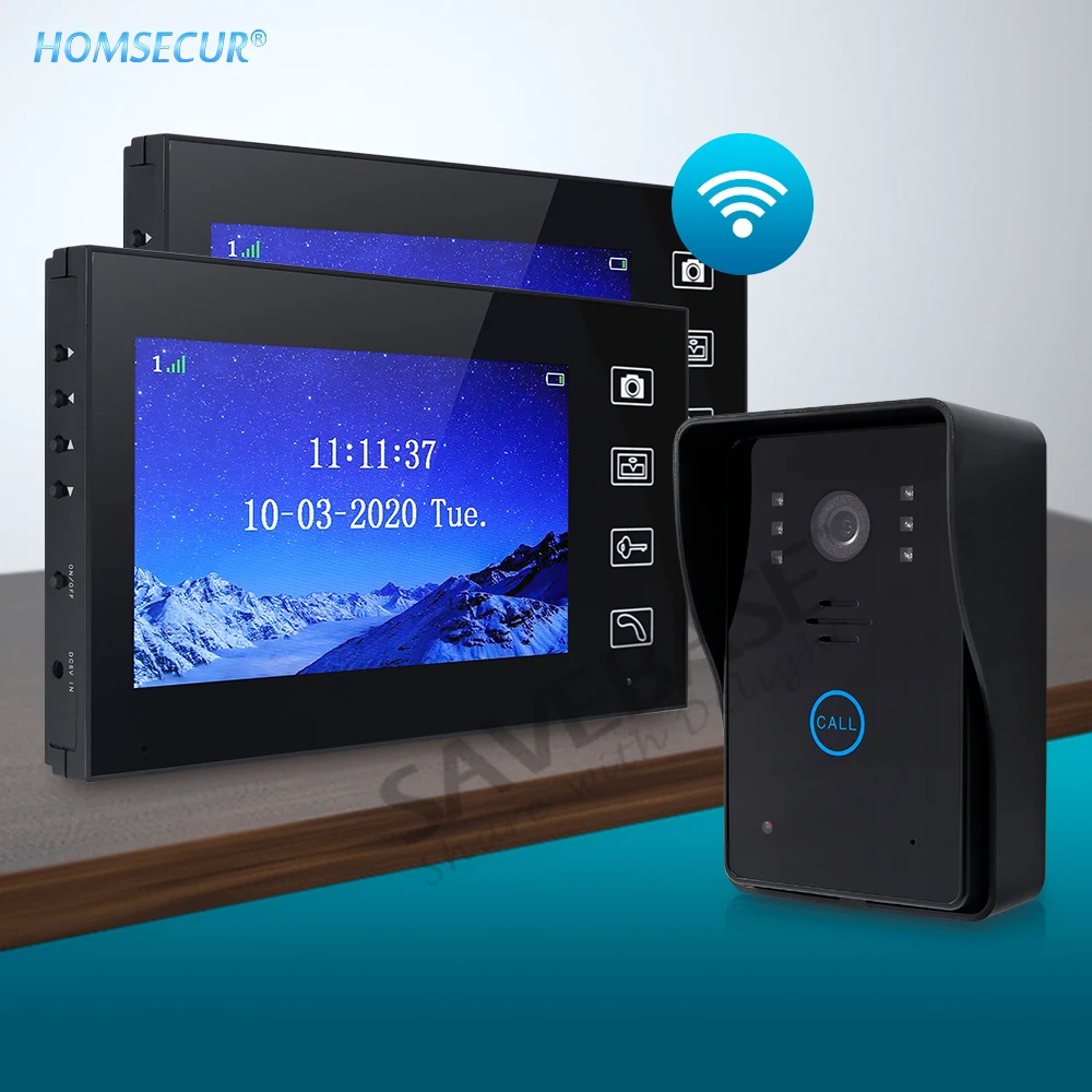 HOMSECUR беспроводный 2 4G 7 дюймов цифровой Lcd ИК камера видео домофон система