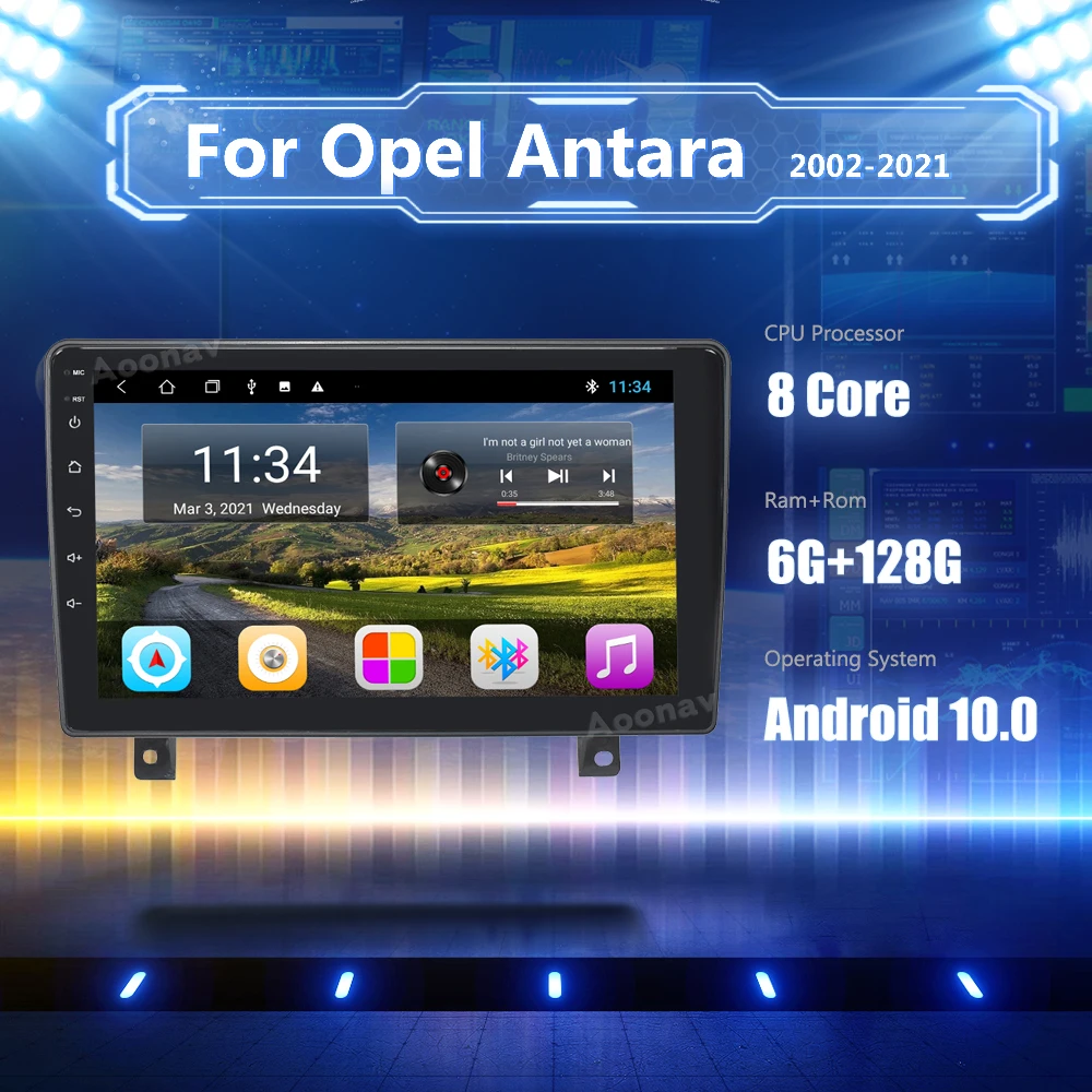 

128GB car radio 2din Android 10.0 For Opel Antara 2002-2021 car multimedia player android auto auto GPS Google carplay autoradio