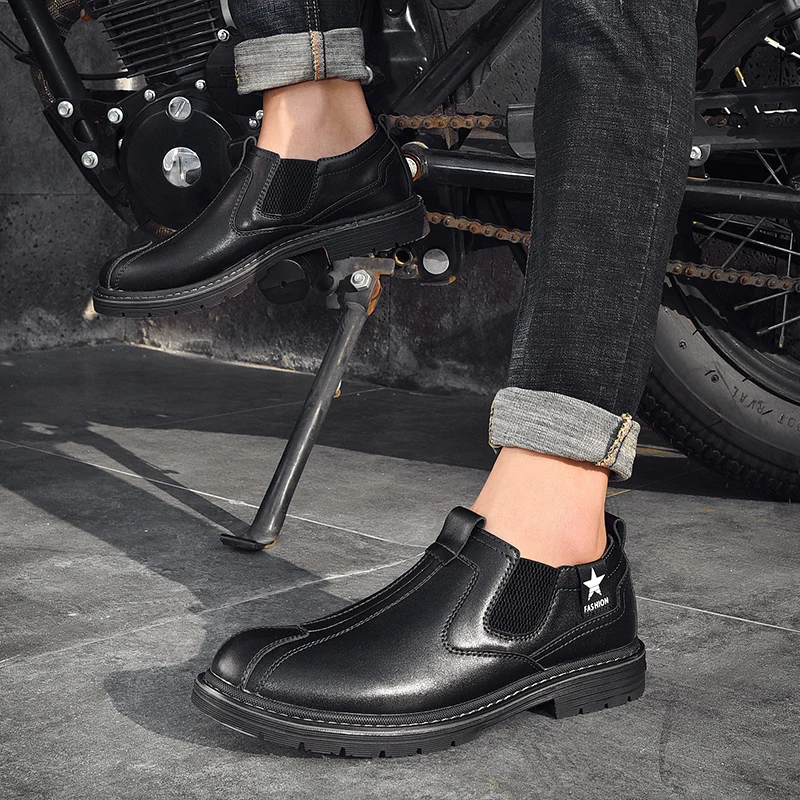 Men Loafers Leather Casual Shoes Men Moccasin Footwear Flat Peas Shoes Driving Boat Shoes Male Classical Summer%09825