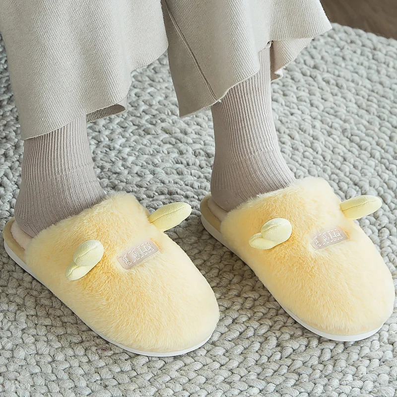 Женские тапочки Милая зимняя домашняя обувь для девочек Забавные меховые