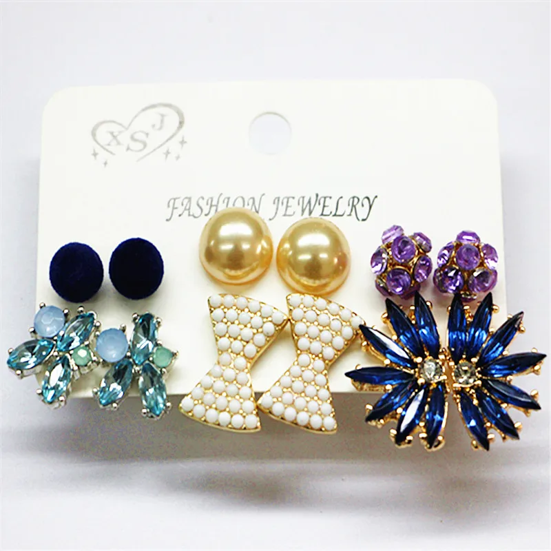 Новые модные женские Украшения оптовая продажа жемчужные серьги-гвоздики с