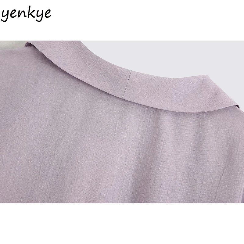 

Vintage Solid Color Flowy Blouse Shirt Women V Neck Long Sleeve Hem Knot Summer Shirts Streetwear Plus Size Chemise Femme
