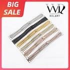 Ремешок для наручных часов Rolamy 20 22 мм из черной стали 316L с прямым концом