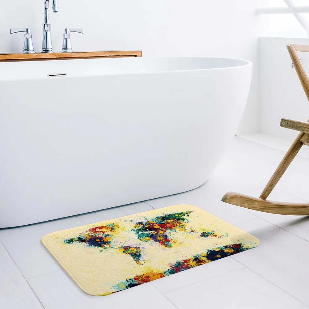 Карта мира кухонный Придверный коврик коврики для прихожей крыльца напольные с