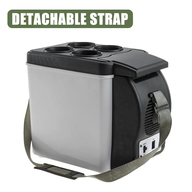 

65W 6L Car Refrigerator Electric Cool Box Cooler and Warmer Mini Camping Fridge 12V Travel Portable Box Freezer for Auto Truck