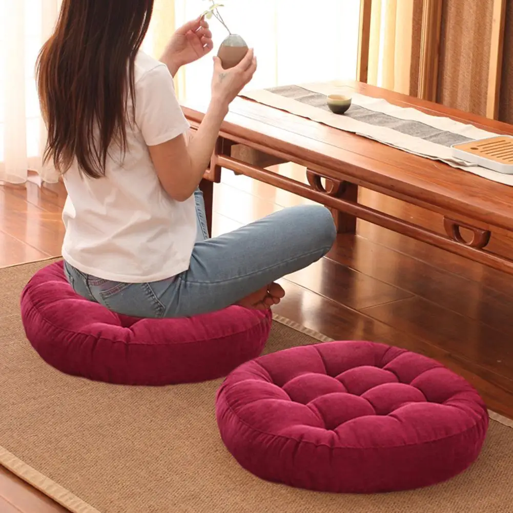 

Круглая сиденья для йоги, подушка из шелка, хлопка, хлопка, полиэстера, татами, подушка, украшение для дома, мягкая автомобильная подушка для ...