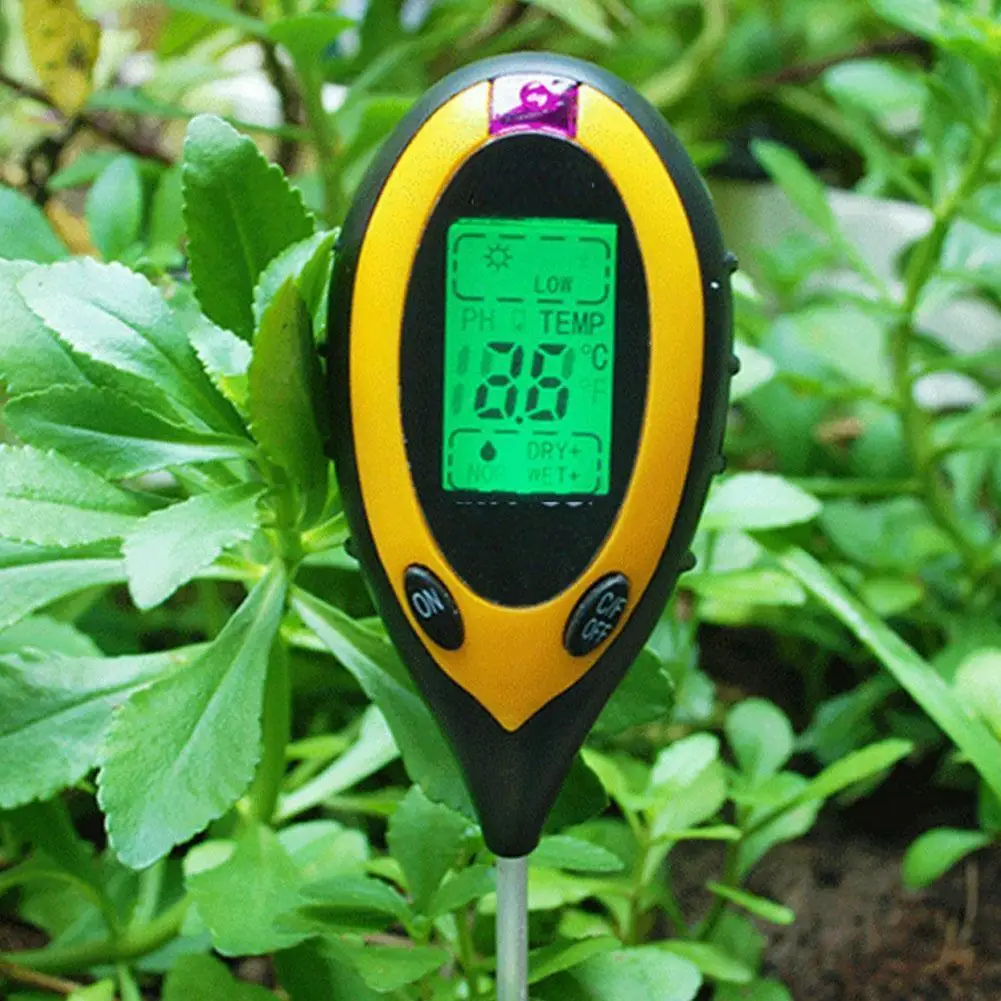 

Цифровой измеритель PH 4 в 1, прибор для измерения влажности почвы, температуры, освещенности и солнечного света, для садоводства и сельского ...