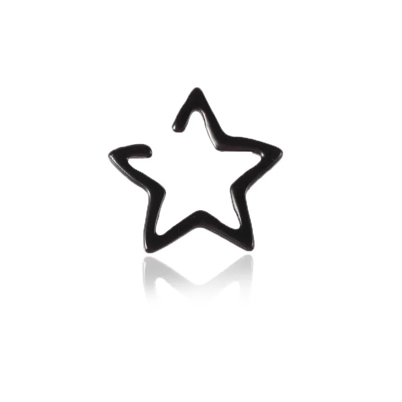 

1PCS 2020 Fashion Gold Color Ear Cuffs Star Clip Earrings for Women Climbers No Piercing Fake Cartilage Earring