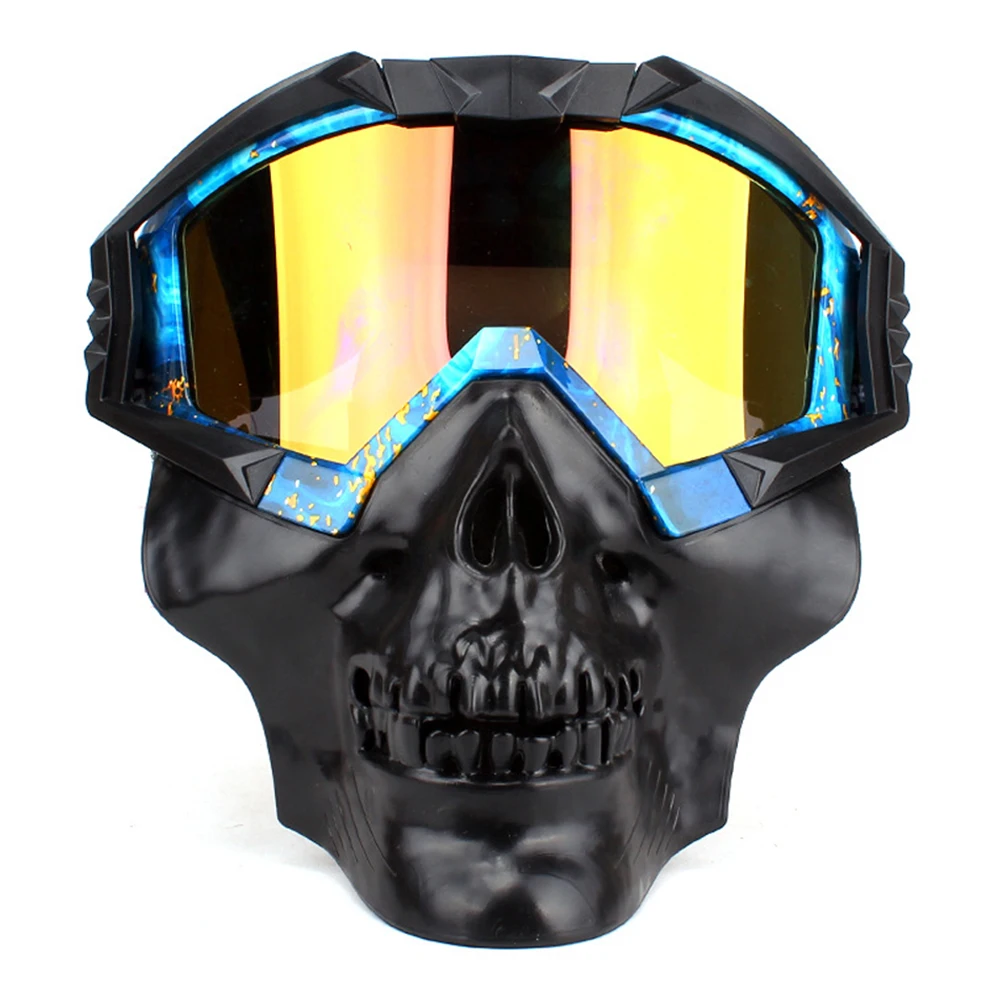 BSDDP винтажные мотоциклетные очки с черепом модульная маска для мотокросса на