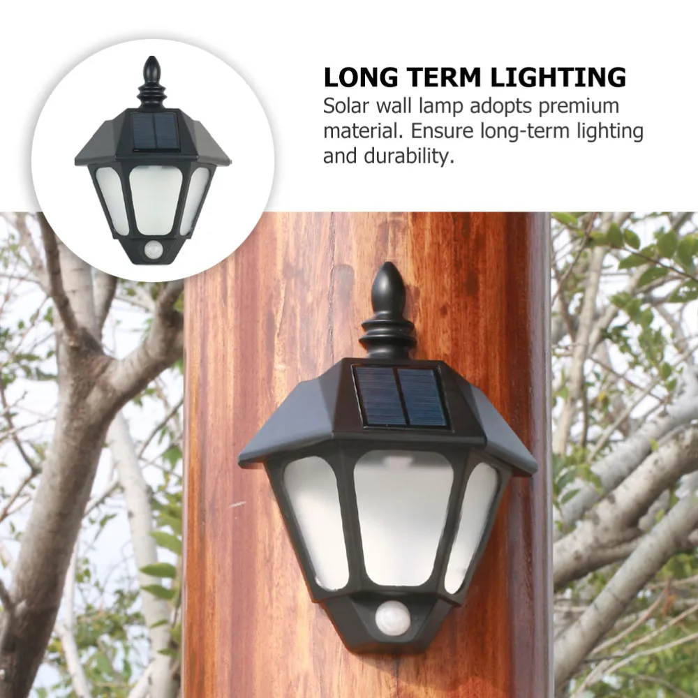 

LED Solar Lights Outdoor Smart Waterproof Wall Lamp Garden Decoration Light