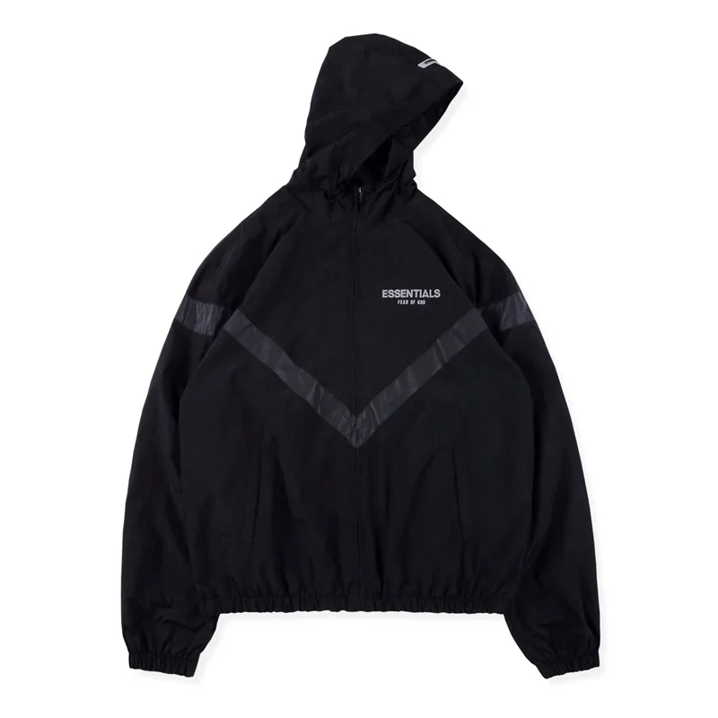 

Fog double line jacket fear of God essentials 3M reflective Hooded Jacket windbreaker