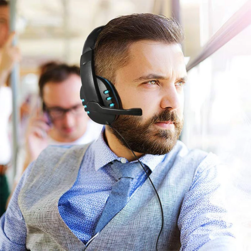

Stereo Gaming Headset For Xbox one PS4 PC 3.5mm Wired Over-Head Gamer Headphone With Microphone Volume Control Game Earphone