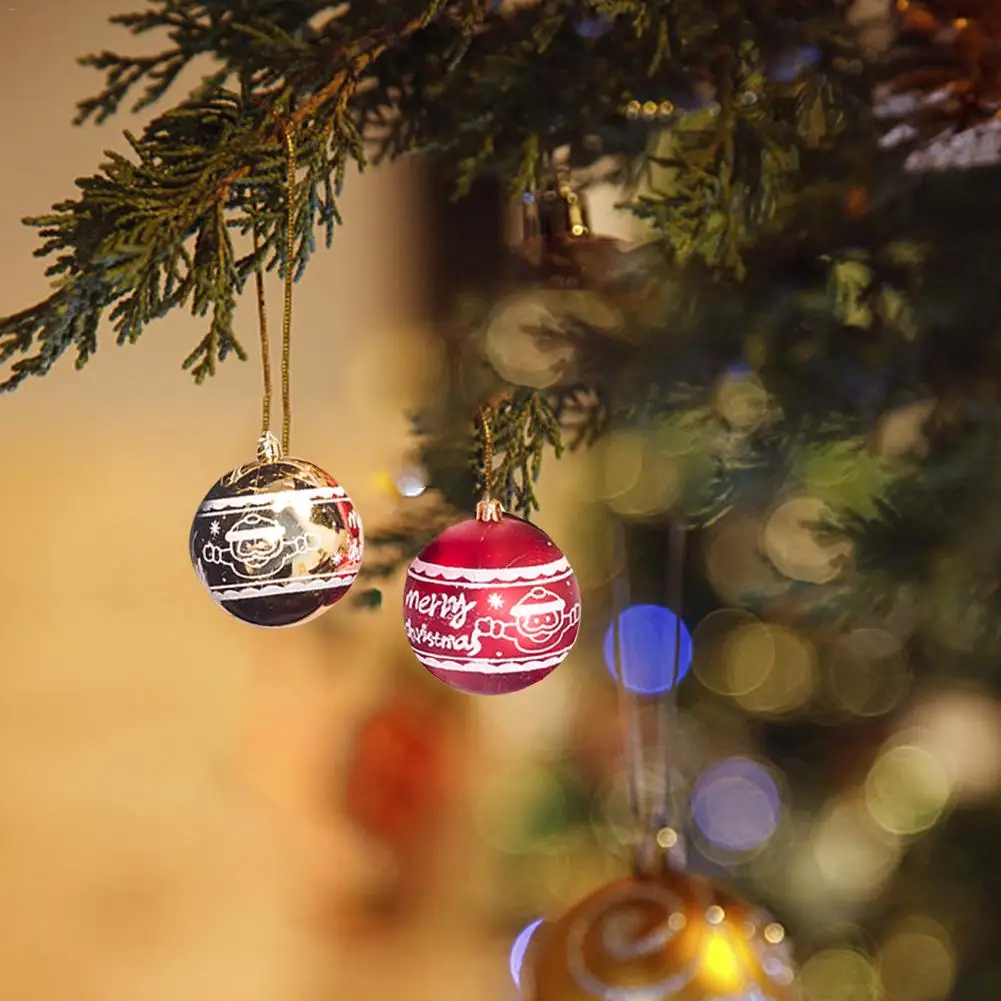Рождественские шары украшения для рождественской елки небьющиеся большой