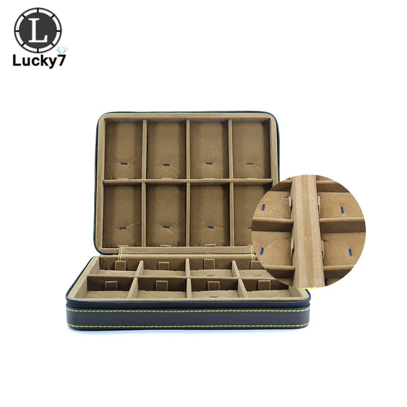 Pendant Storage Роскошная PU искусственная кожа портативная дорожная коробка для хранения ювелирных изделий Бижутерия Кольцо часы кулон ювелирные изделия Органайзер коробка для хранения OEM на заказ - Цвет: Pendant Storage