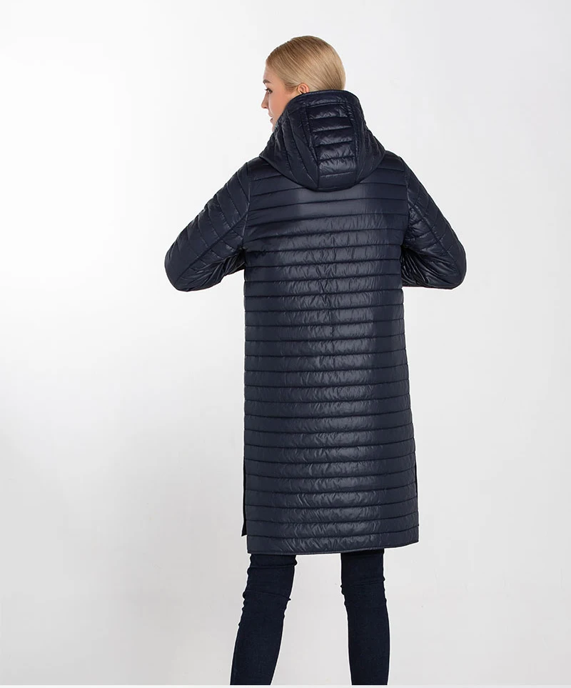 MODERN NEW SAGA Autumn Women Coat Warm Long Jacket Parka Femme Long Coat Female Quilted Coat Winter Overcoat Fleece Liner