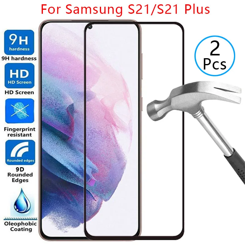 9d screen protector tempered glass case for samsung s21 plus cover on galaxy s 21 21s s21plus 4g 5g protective phone coque bag