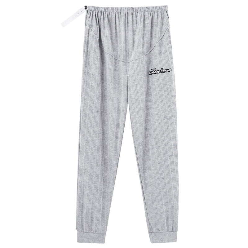 

Pregnant woman pajamas autumn cotton long pants Japanese style simple elastic waist casual big yards women home sleep bottoms