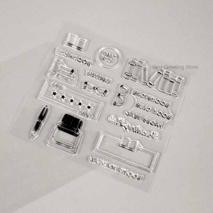 ЭНО приветствие чистые марки книжный магазин штампы планировщик список книг