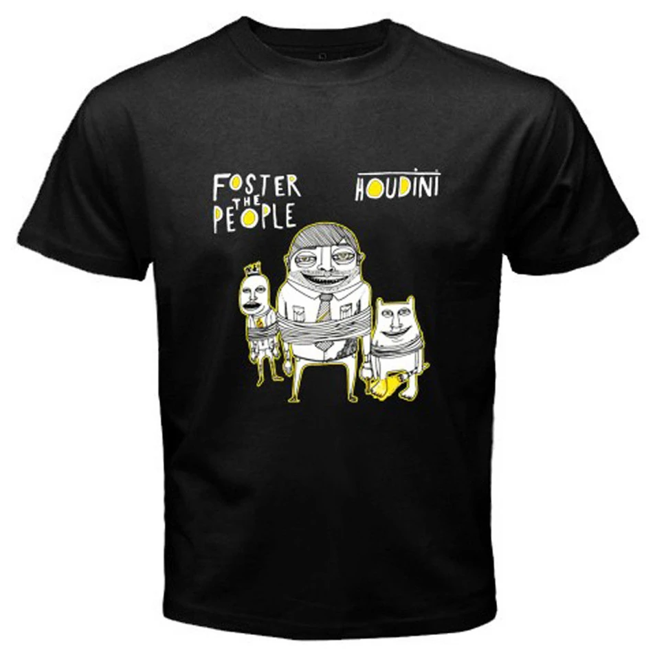 Новая Черная футболка Foster The People Houdini Torches Rock Band Men'S Размер S 3Xl модная