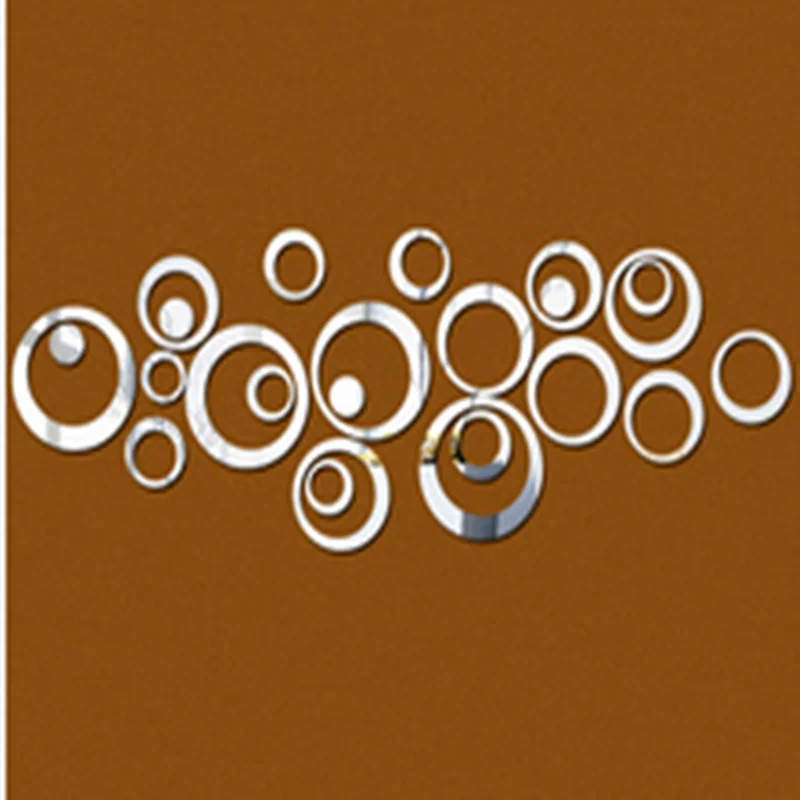 24 шт. зеркальные настенные наклейки круглой формы для спальни | Дом и сад