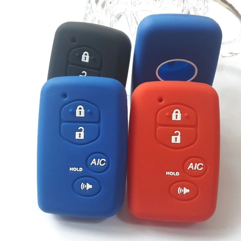 

Rubber Car Key Bag Cap Case Set For Toyota Prius 2010-2015 AC Silicone Key Cover 4BTNS