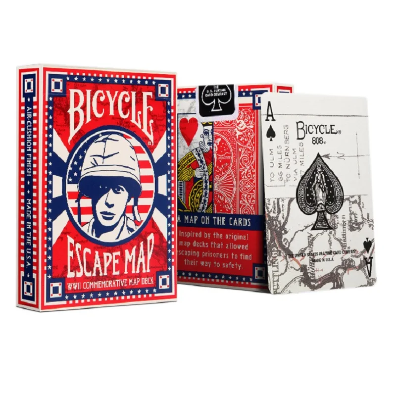 

Bicycle Escape Map Playing Cards Military Deck USPCC Collectable Poker Magic Card Games Magic Tricks Props for Magician