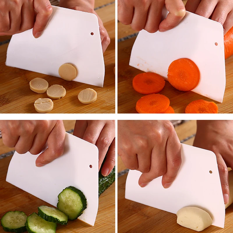 Белые резаки инструменты для выпечки резак теста пирожные гладкие скрапперы