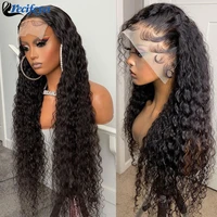 hd 5x5 transparent water wave lace closure wig brazilian water wave lace front wig recifeya 100 remy curly human hair lace wigs