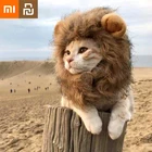 Головной убор для домашних животных XiaoMi, дышащий головной убор с кошачьей и собакой, с забавной головой льва, с ушками, удобные гладкие принадлежности для питомцев YouPin