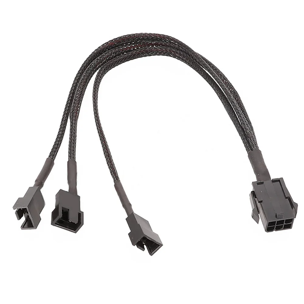 Кабель адаптера питания для компьютерного кулера 5 лампочек PCI-E 6-4 контакта с