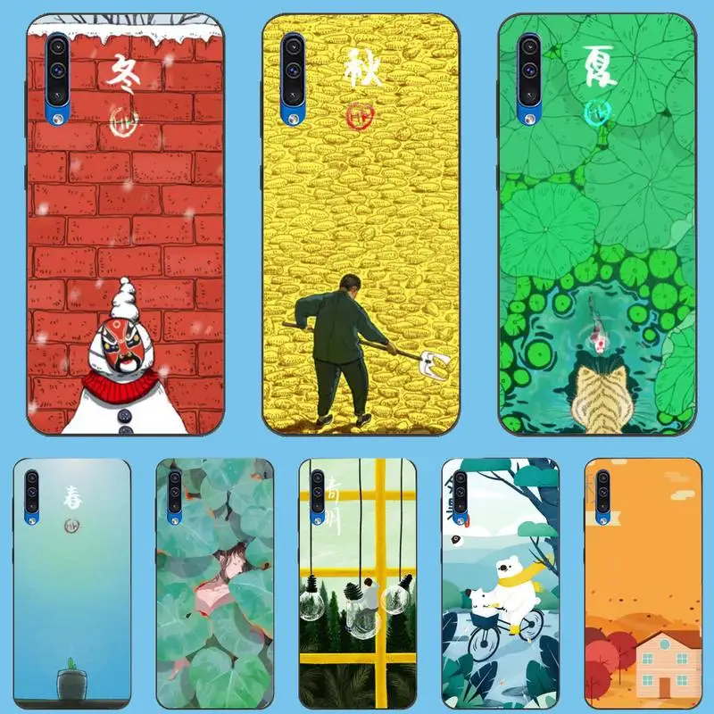 

Four Seasons 24 Solar Terms Phone Case For Redmi 9A 8A 7 6 6A Note 9 8 8T Pro Max 9 K20 K30 Pro Case