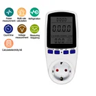 Измеритель мощности с европейской вилкой, ваттметр, ваттметр с монитором 230 В, 50 Гц, 16 А, цифровой измерительный выход, ваттметр мощности, анализатор кВтч, измеритель энергии