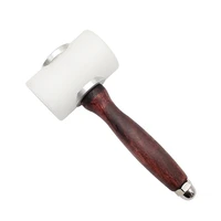 diy leather craft tools leather carving hammer leathercraft mallet nylon t head with wooden handle cowhide sew leather tools