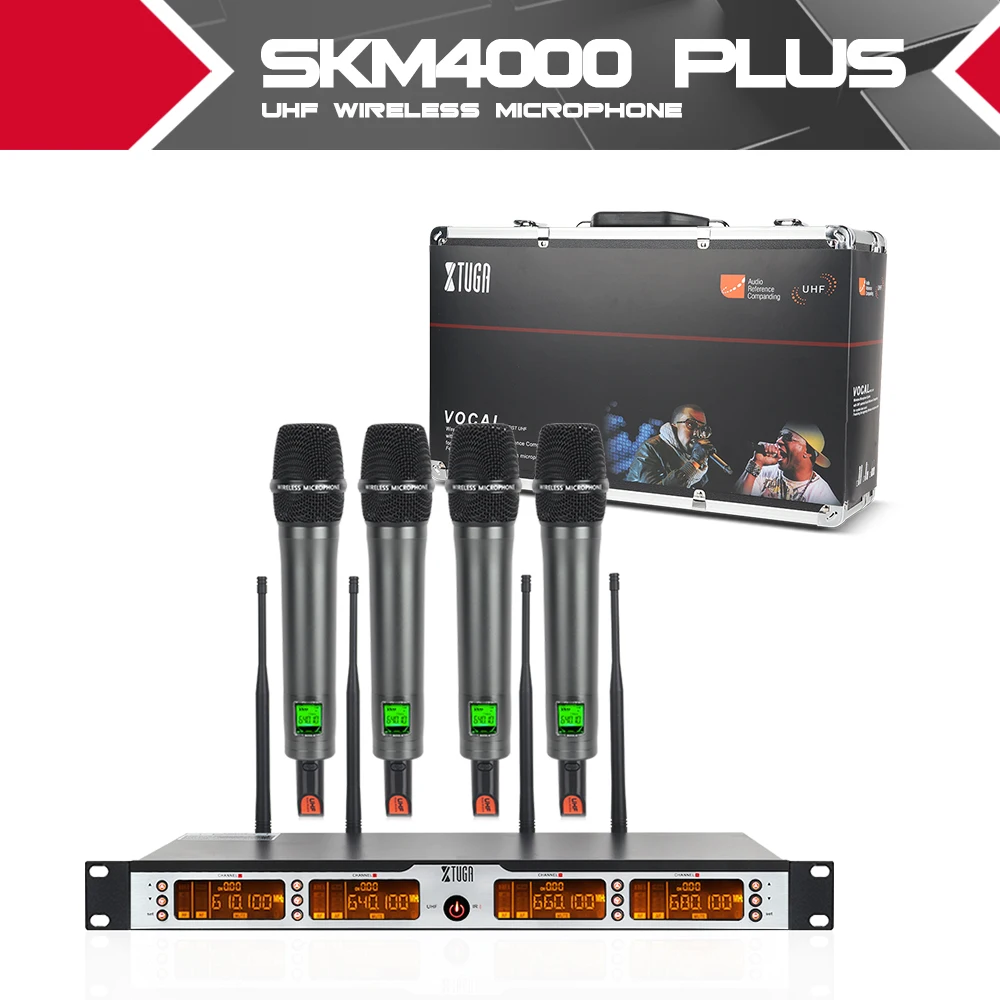 XTUGA SKM4000 Высокое качество 400 канальный Беспроводная система микрофонов UHF вечерние сценические ручные ошейники микрофон гарнитура петличный
