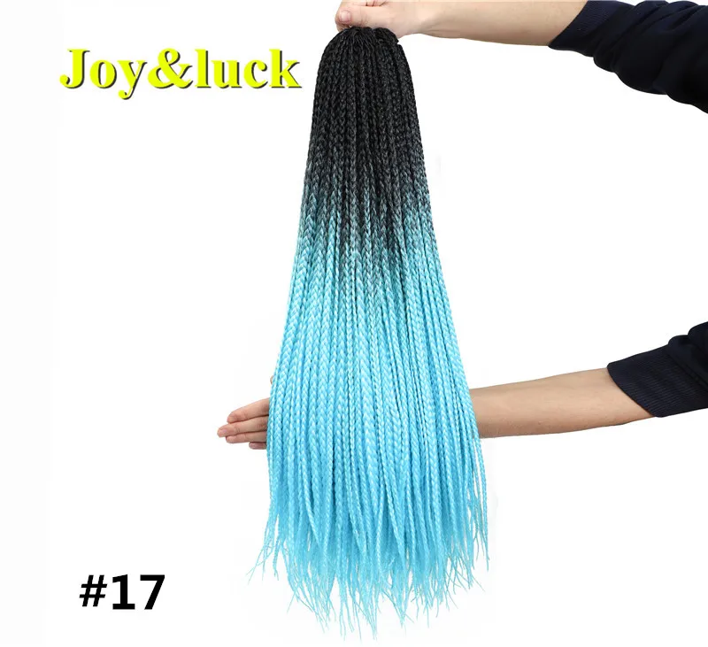 Joy&luck, 24 дюйма, цветная коробка, косички, синтетические плетеные волосы для женщин, вязанные волосы для наращивания, 22 корня