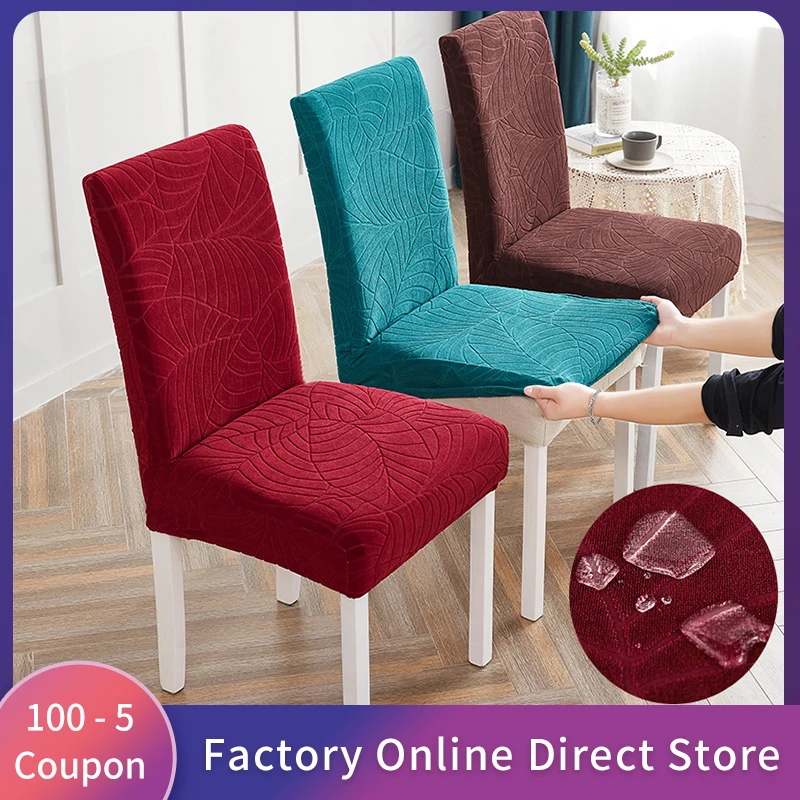 

Waterproof Chair Cover Stretch Chair Covers For Dining Room Thick Material Chair Slipcover Protect From Pets And Kids Decoration