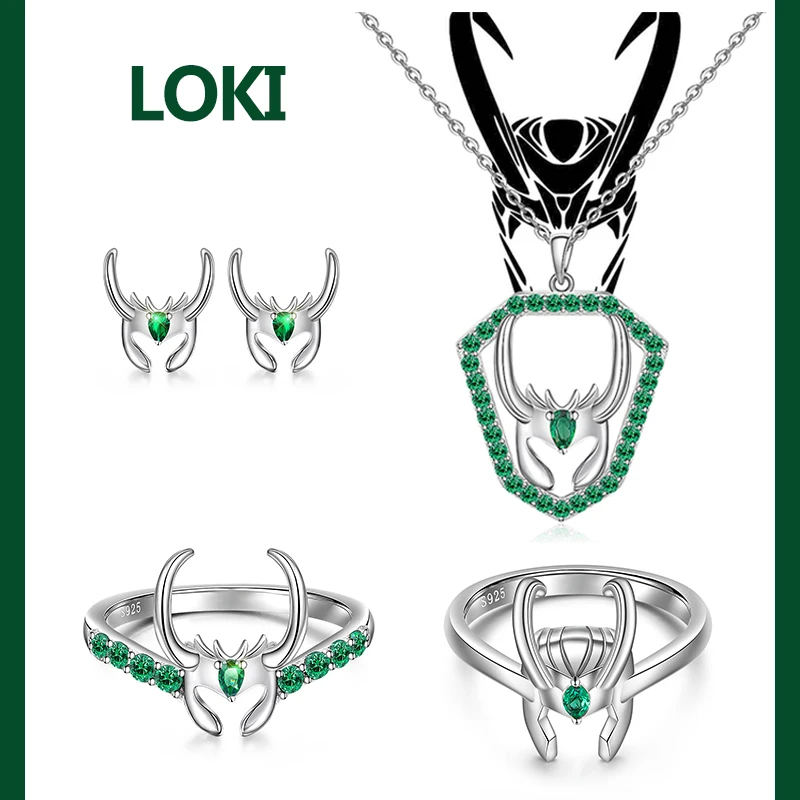 Кольцо Loki из серебра 925 пробы с изумрудом модные ювелирные украшения - купить по