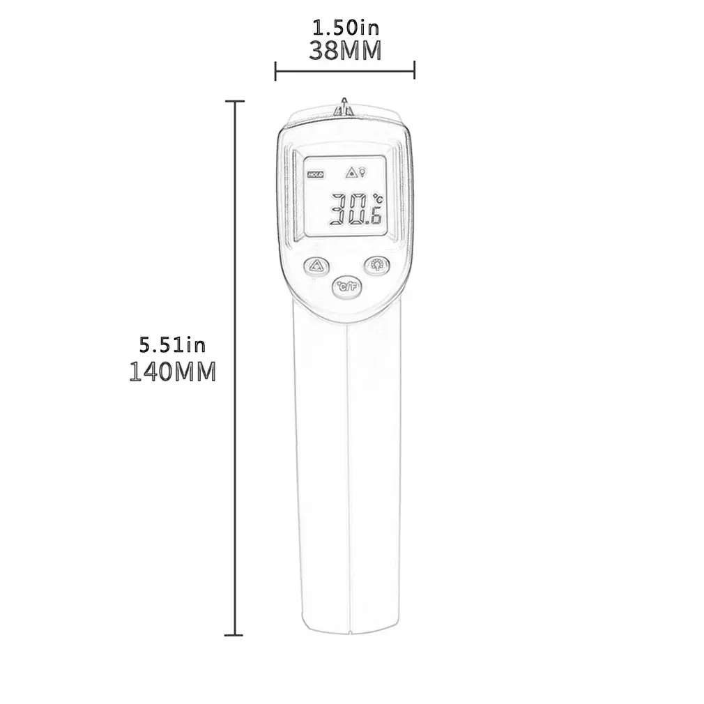 

GM320 Infrared Thermometer LCD Display Digital Thermometer Temperature Tester -50~380 degree Pyrometer IR Laser Thermometer