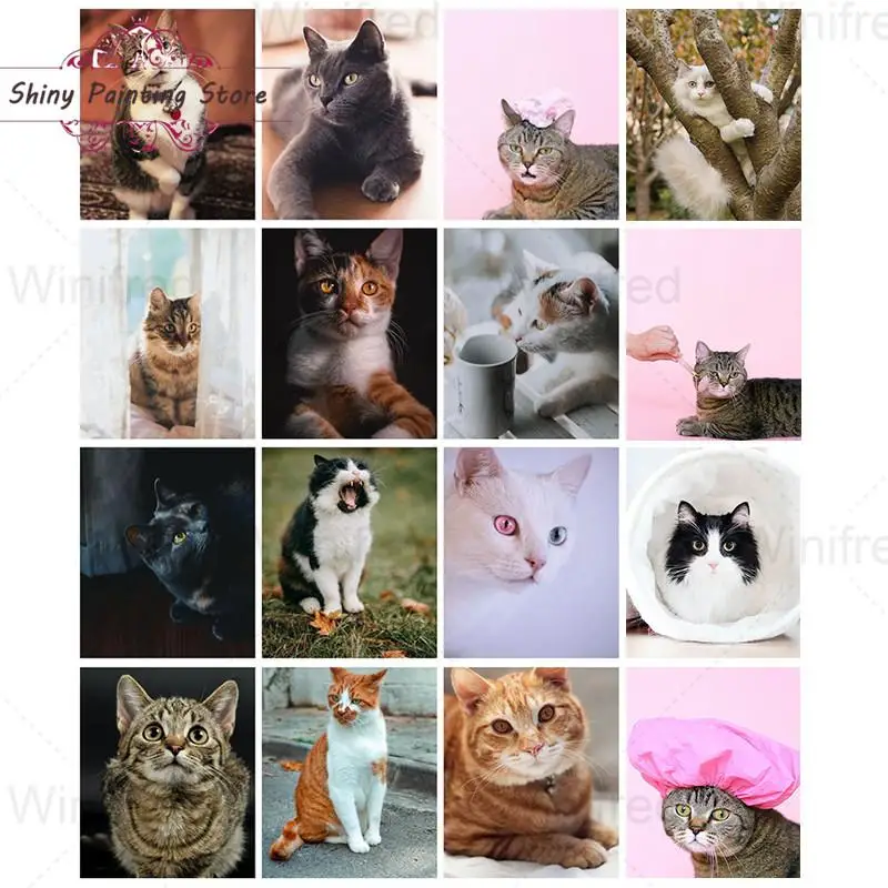 

Набор для алмазной вышивки 5D с изображением милого кота