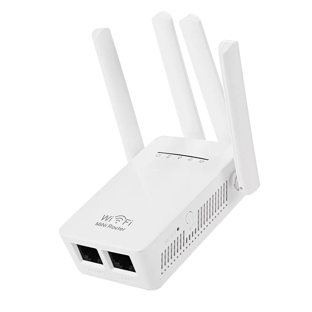Домашний мини роутер с европейской вилкой 300 Мбит/с беспроводной Wi Fi ретранслятор