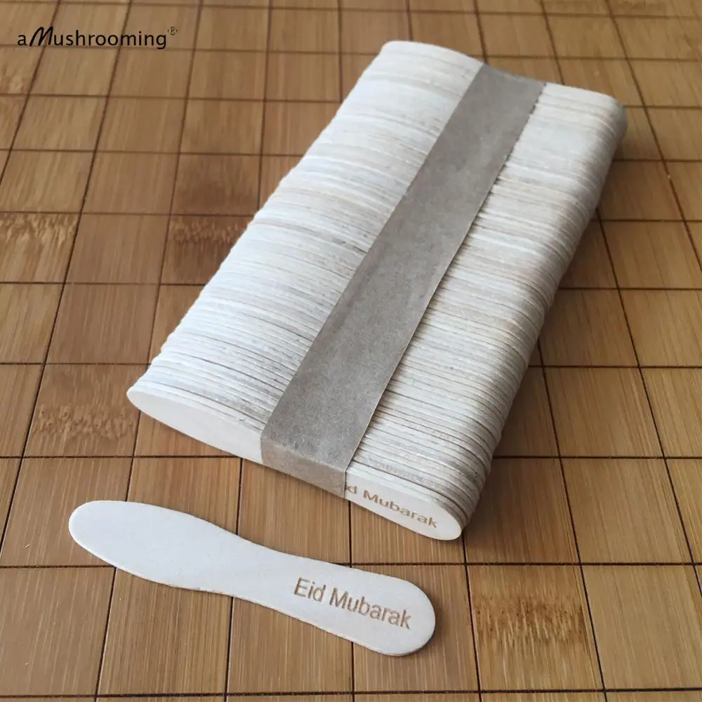 Одноразовые ложки для мороженого из березы 100 шт.|Ковши и совочки мороженого| |