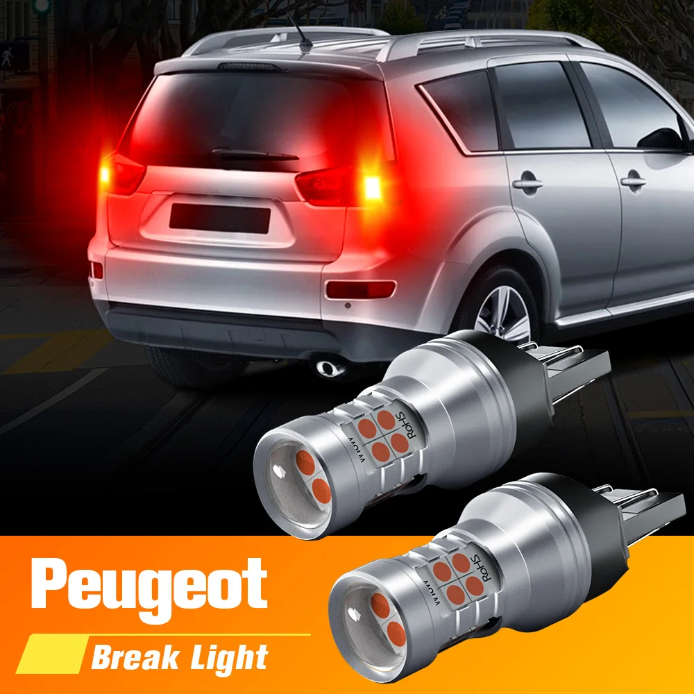 

2pcs LED Brake Light Blub Lamp W21/5W 7443 T20 Canbus No Error For Peugeot 4007 2007-2013 4008 2012-2013