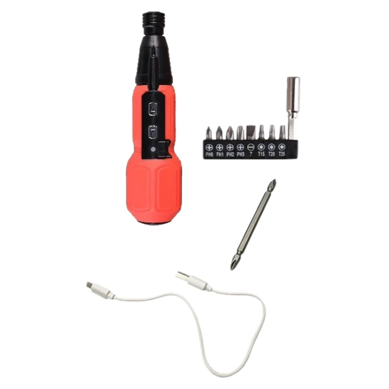 

Electric Rechargeable Screwdriver 3.6V 900MAh Li-Ion Battery Mini Rechargeable Screwdriver with 8 Screwdriver Bits