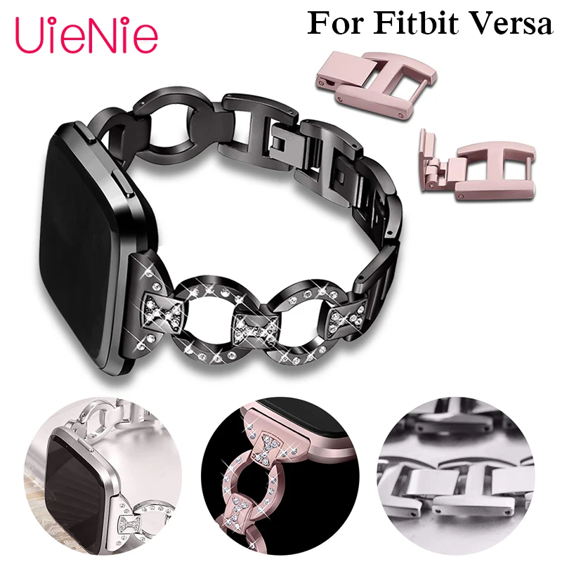 

For Fitbit Versa/Versa 2 Diamond Strap For Fitbit Versa Lite frontier/ Classic Men's Watch Women's Bracelet Wristband Accessory